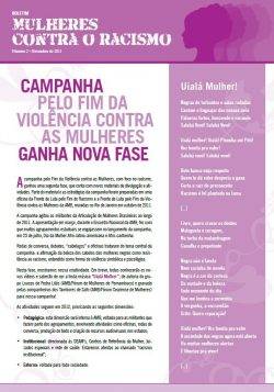 Capa de Boletim Mulheres Contra o Racismo – Nº 2 Nov 2011
